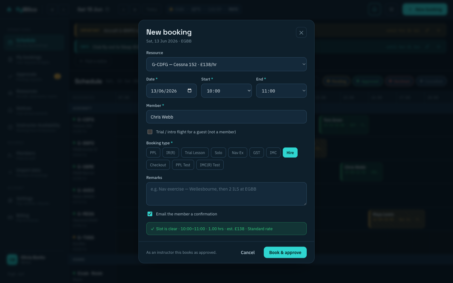 Book in seconds